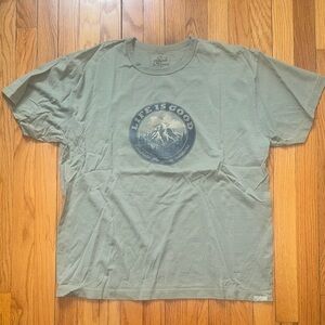 Life Is Good Men's Olive Graphic Tee